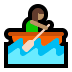 🚣🏽‍♀️ woman rowing boat: medium skin tone display on Windows